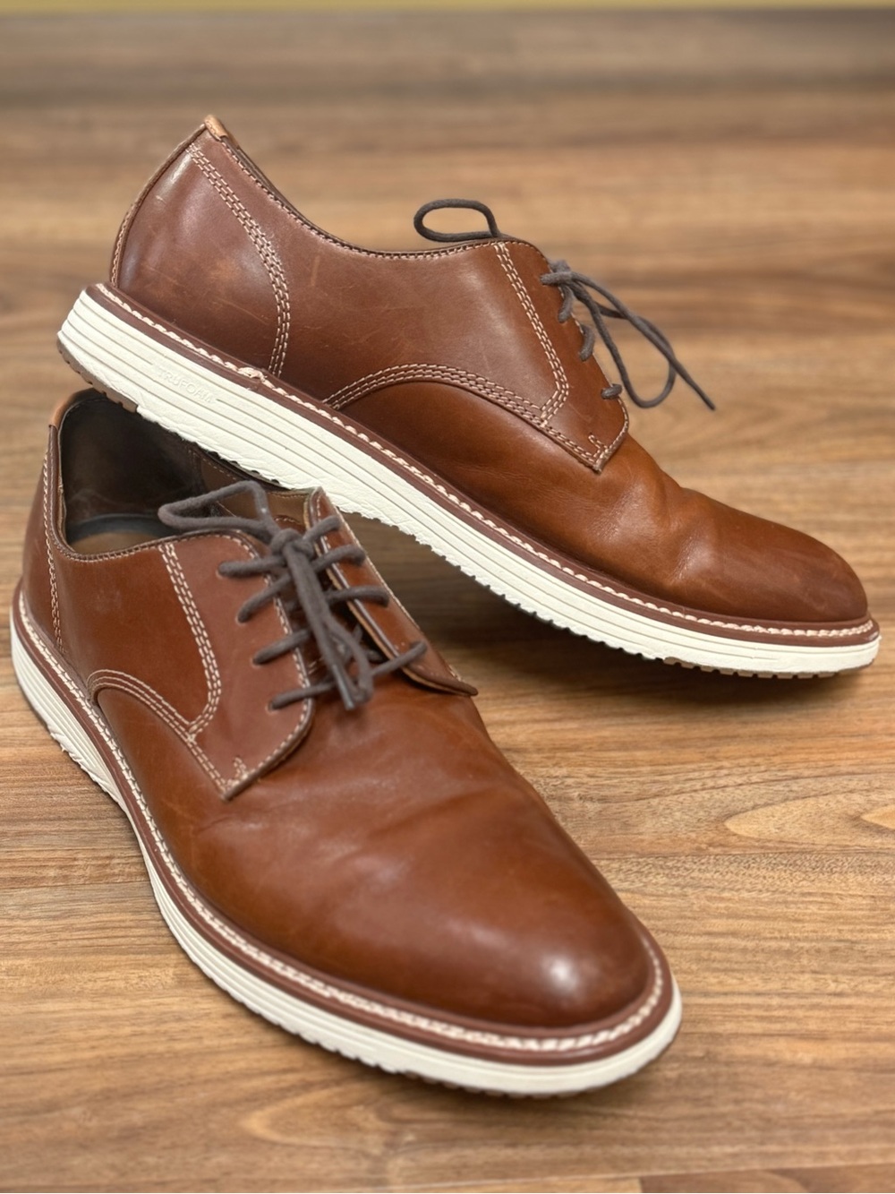Johnston & Murphy TRU Brown Leather Comfort Oxford Dress Shoes Men’s 12M